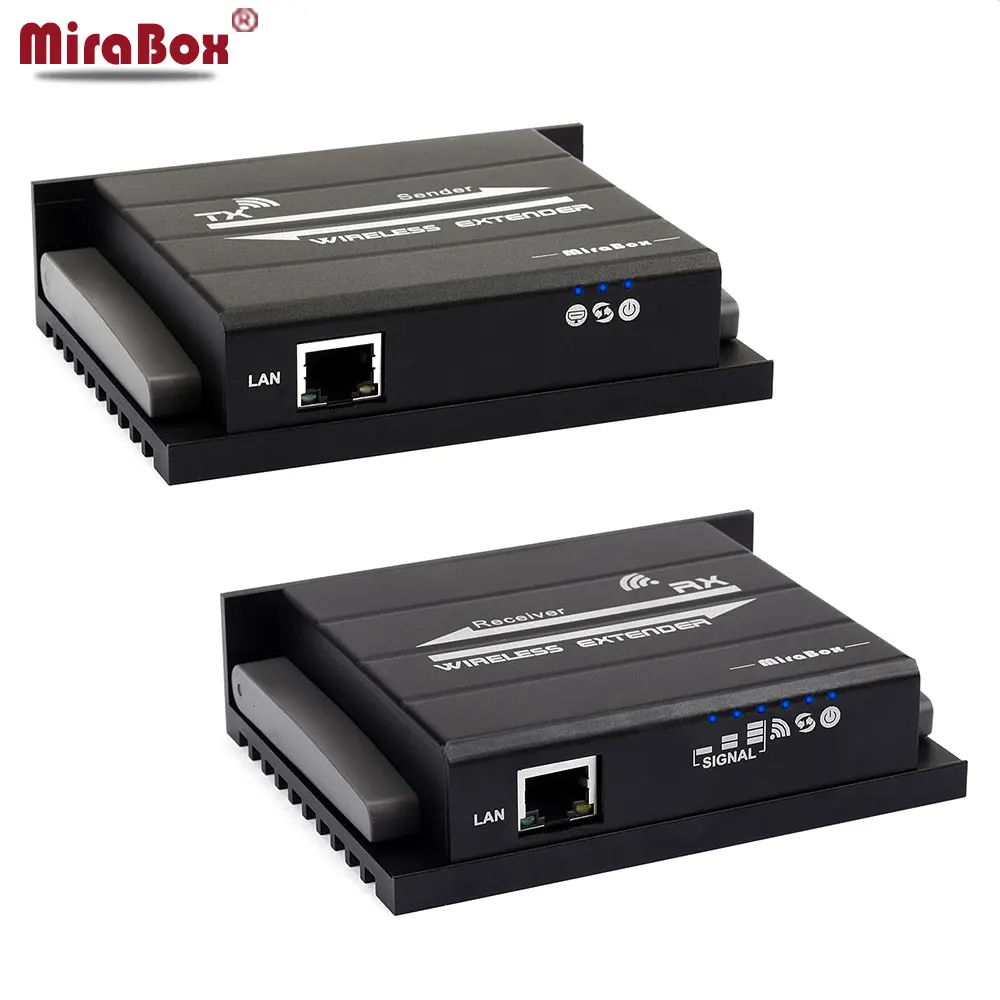 

MiraBox HDMI Wireless Extender Support 1080p@60Hz With IR Function, HDMI Wireless Transmit 30m RJ45 extender 120m Cat5 TX RX