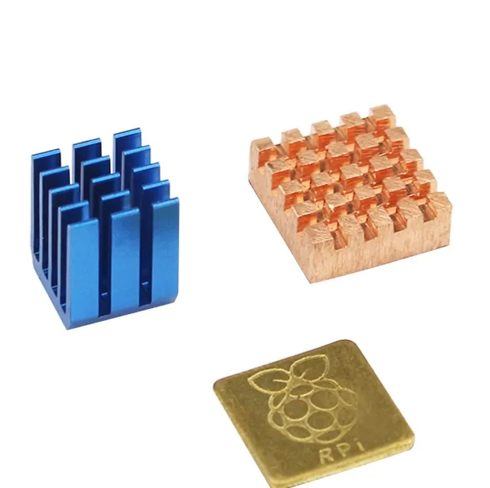 

Raspberry Pi 3 Model B + Plus Heat Sink 1 Aluminum + 2 Copper with Logo Cooling Pad disipador Heatsink for Raspberry Pi 3 B+/3