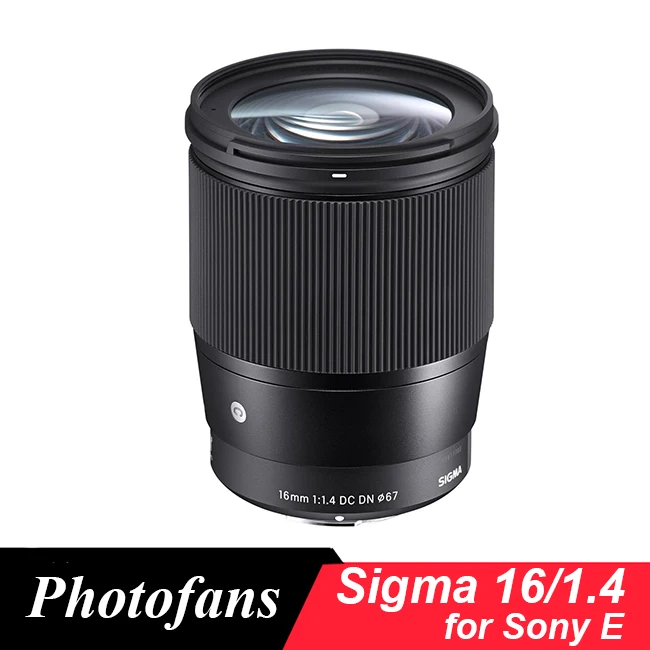  Sigma 16 / 1.4 Lens 16mm f1.4 DC DN Contemporary Lens for Sony E-mount Cameras Black A6500 A6300 A6