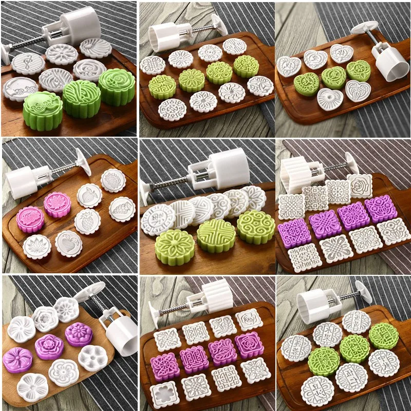 DIY луна торт плесень опционально 25 г 50 75 Mooncake инструменты Пластиковые