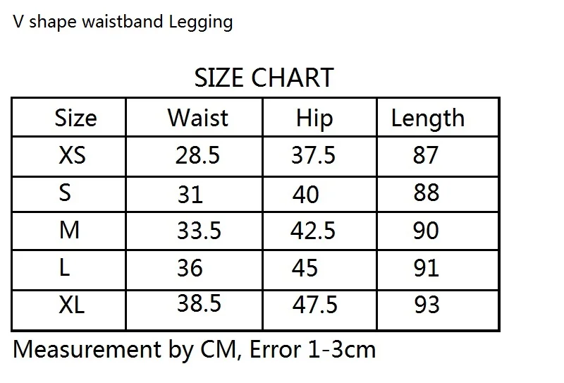 Vs Yoga Pants Size Chart