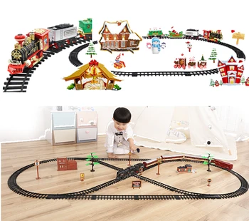 

2020 New Train Track Railway Trailer Track Accessory DIY Kids Toys Compatible lepining Duplo Building Blocks Car Christmas Gift