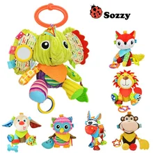 Buy Cartoon Kids  Animal lion elephant  dog  donkey owl monkey  Appease Stuffed Doll Plush Toys Kids Birthday Gifts Free Shipping