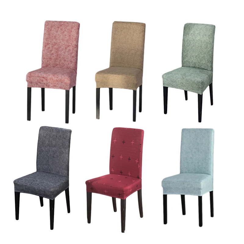 

Forcheer Chair Cover Solid Color Modern Wedding Banquet Dining Seat Cover Chair Protective Case