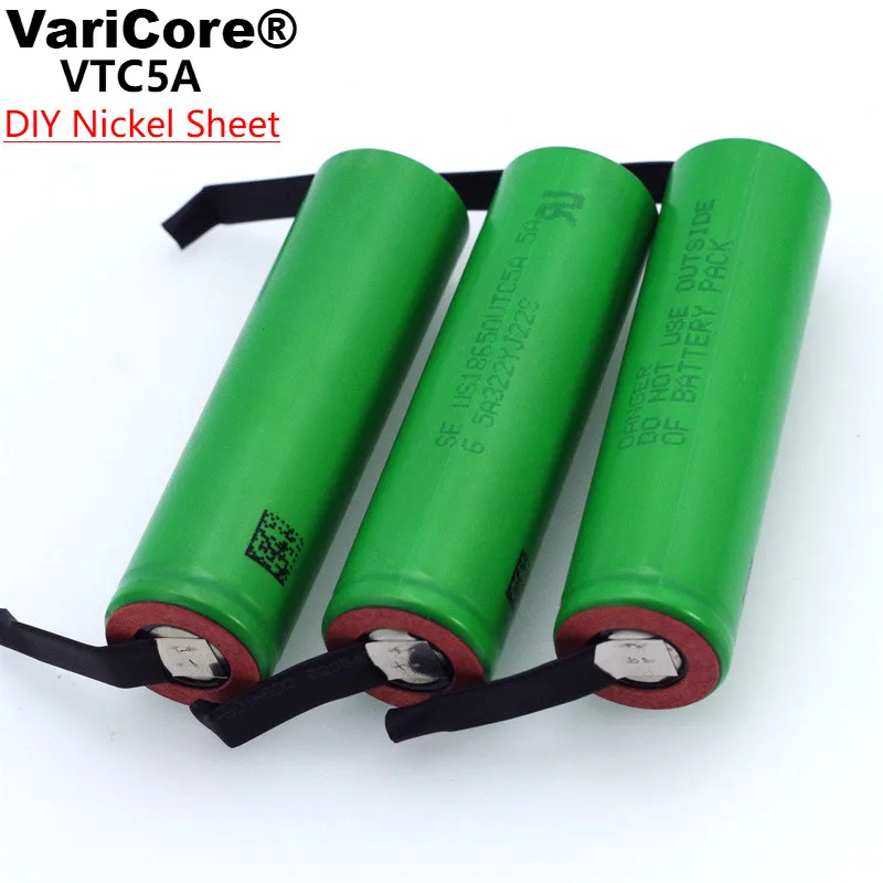 

VariCore VTC5A 2600mAh 18650 Lithium Battery 30A Discharge for US18650VTC5 batteries + DIY Nickel Sheets