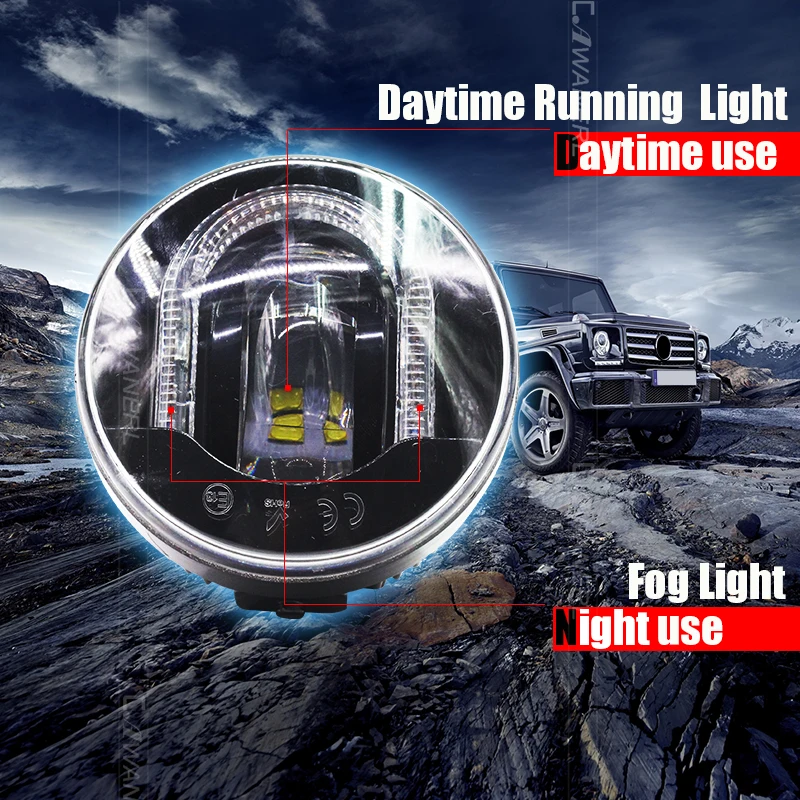 Cawanerl 2 шт. автомобильный светильник светодиодный противотуманный фонарь DRL дневные ходовые огни для Nissan X-Trail T31 2007-2013