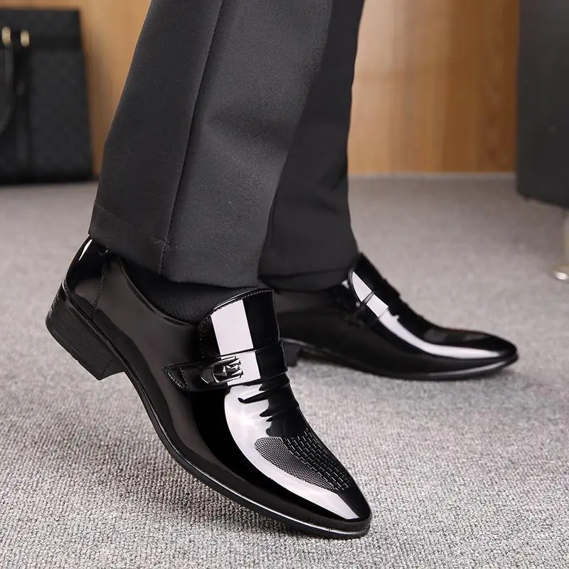 2017 новая кожа мужская обувь острый носок большой дышащий|leather leather|shoes menshoe man men |