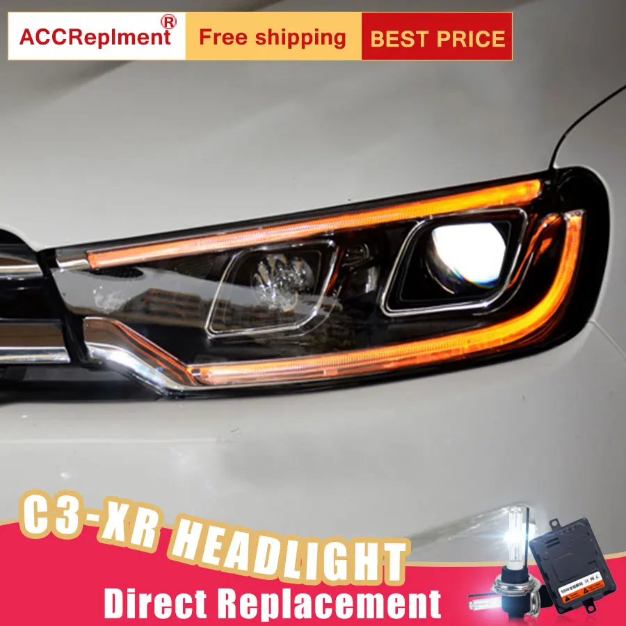2 шт. светодиодный фары для Citroen C3-XR 2015-2017 Автомобильные ангельские глазки
