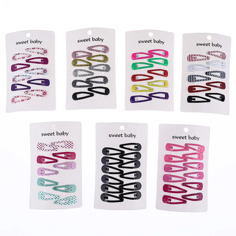 

5 Pairs/Set! 3.5cm Kids Cute Candy Color Paint Hair Clips Girls Baking Paint Hairpin Barrette Multi Hair Accessaries Headwear