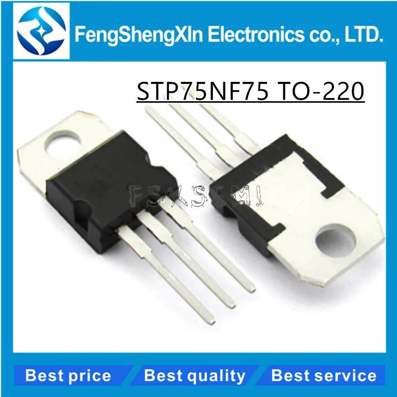 100 шт./лот STP75NF75 TO 220 P75NF75 75N75 N Channel MOSFET транзистор|Интегральные схемы| |