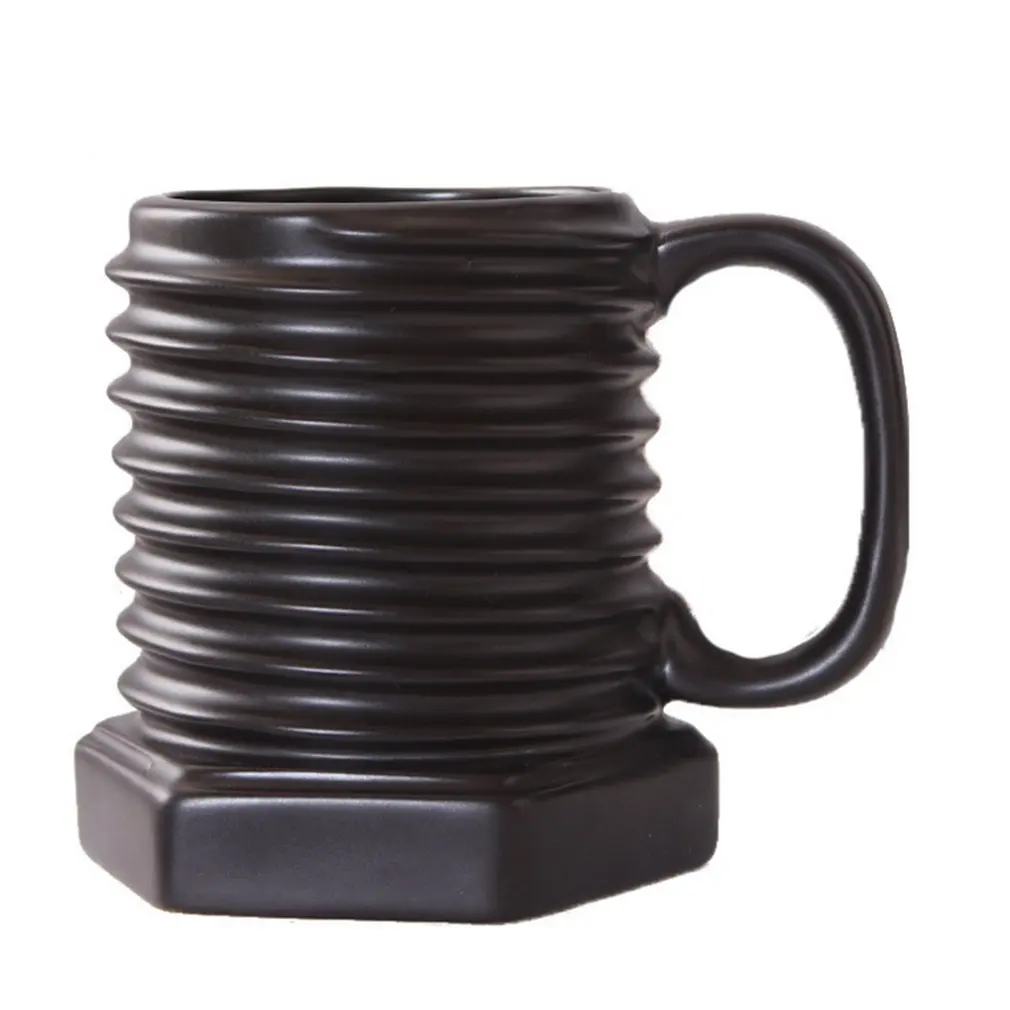Керамическая кофейная кружка в форме винта, чашка для чая и молока, Европейский стиль, Завинчивающаяся чашка для завтрака, чашка для питья, подарок, посуда для напитков