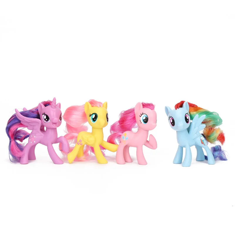 2 шт./компл. игрушки My Little Pony всех цветов радуги; платье с Сумеречной искоркой серии «маленькие пони ПВХ фигурка Коллекционная модель куклы