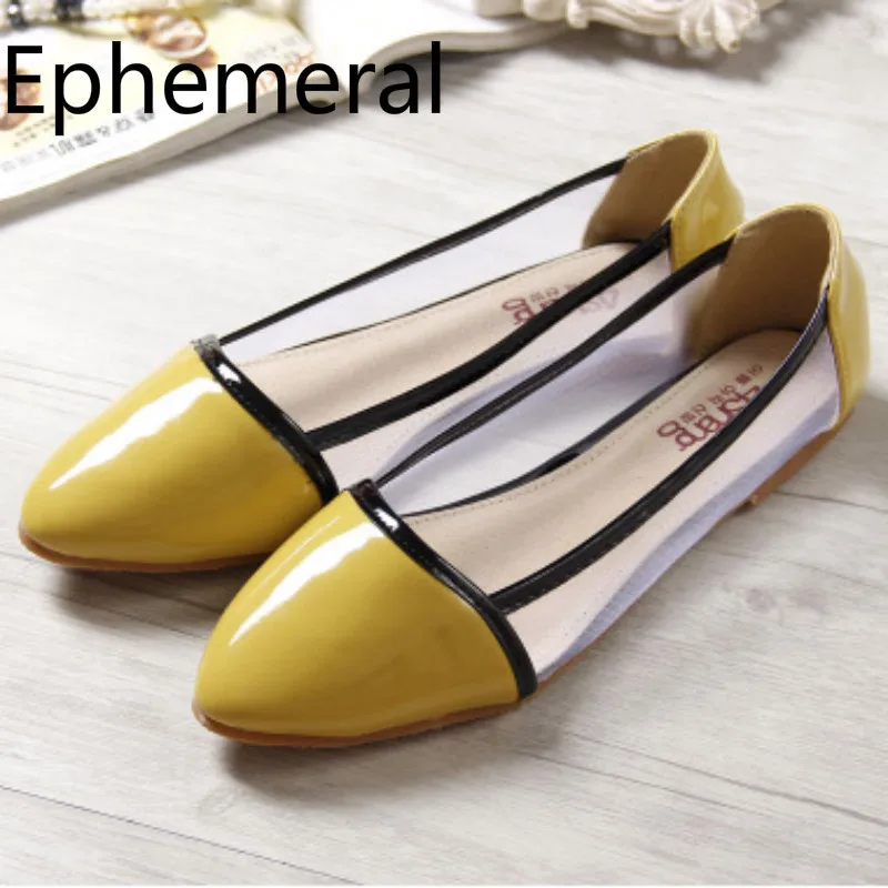 Women Candy Color Patent Leather Pointy Toe Flats Casual Shoes Size Loafers E673