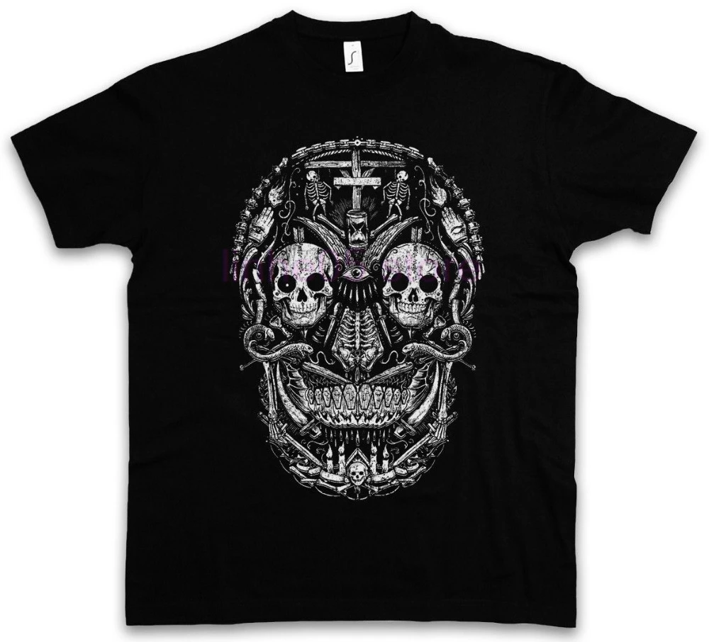 

Men t shirt new 2019 cotton simple print pattern casual Tshirt mexican skull Brand Men Tee Shirts Man Clothes Fashion Casual