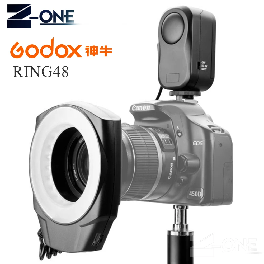 

Godox Macro LED Ring Flash Light Ring48 DSRL Flash For Canon Nikon Pentax Olympus DSLR cameras Free Shipping