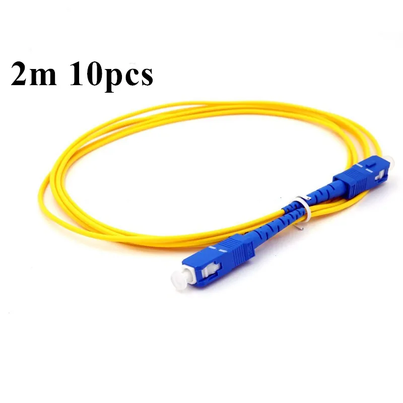 

2m 10pcs SC UPC Simplex 2.0mm PVC Single Mode Fiber Patch Cable,Patch Cord, Optical Fiber Jumper SM SX SC Patchcord