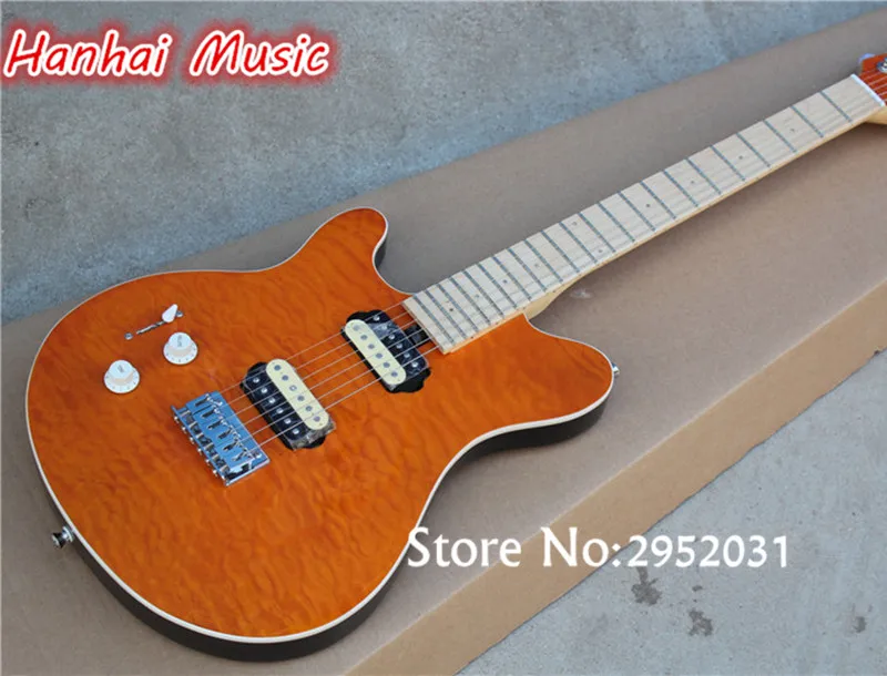 Free Shipping Left hand Electric Guitar,Quilted Maple