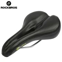 RockBros Road MTB Fixed Gear Bike Bicycle Cycling Seat Synthetic Leather Steel Rail Hollow Saddle Breathable Gel Soft Cushion bike saddle with tail light mtb bike leather rail hollow gear soft bicycle taillight cycling seat saddle cover