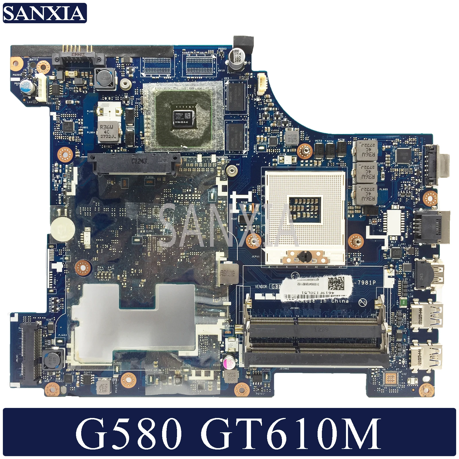  KEFU LA-7981P Laptop motherboard for Lenovo G580 original mainboard GT610M
