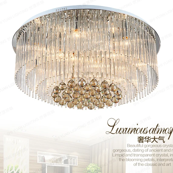 

Modern Crystal Ceiling Lights Fixture Dia80cm Round Luxury Crystal Ceiling Lamps Foyer Dining Room Foyer Home Indoor Lighting