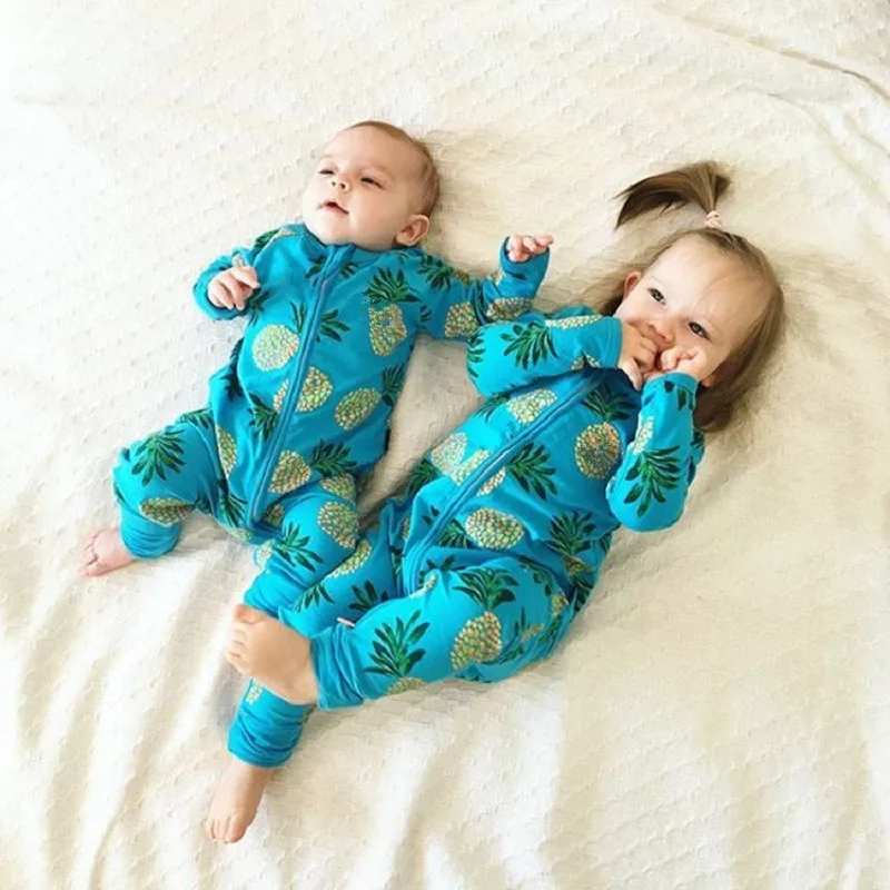 

Baby rompers long-sleeved cotton Similar Baby Boy Girl Clothing Children's Clothing Clothing pineapple Set Body Suits PPY-152