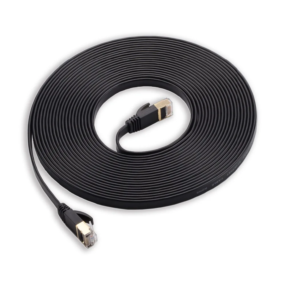 Ethernet кабель Cat7 FTP Lan плоский патч корд RJ45 сетевой 5/8/15/30 м модем для ПК роутер