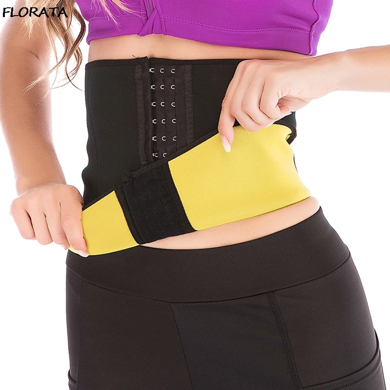 FLORATA Women Body Shaper Waist Trainer Belt Corset Fitness Belly Slimming Belt Modeling Strap Shapewear Neoprene Waist Cincher