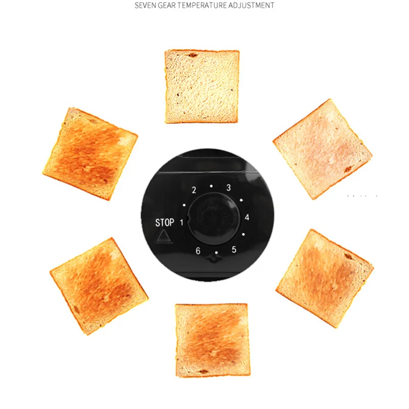 Автоматический тостер, тостер с 2х широкими прорезями для до 4х дисков, 6х шелковых ступеней с горячим рулоном для Круассанов, бубликов, ЕС