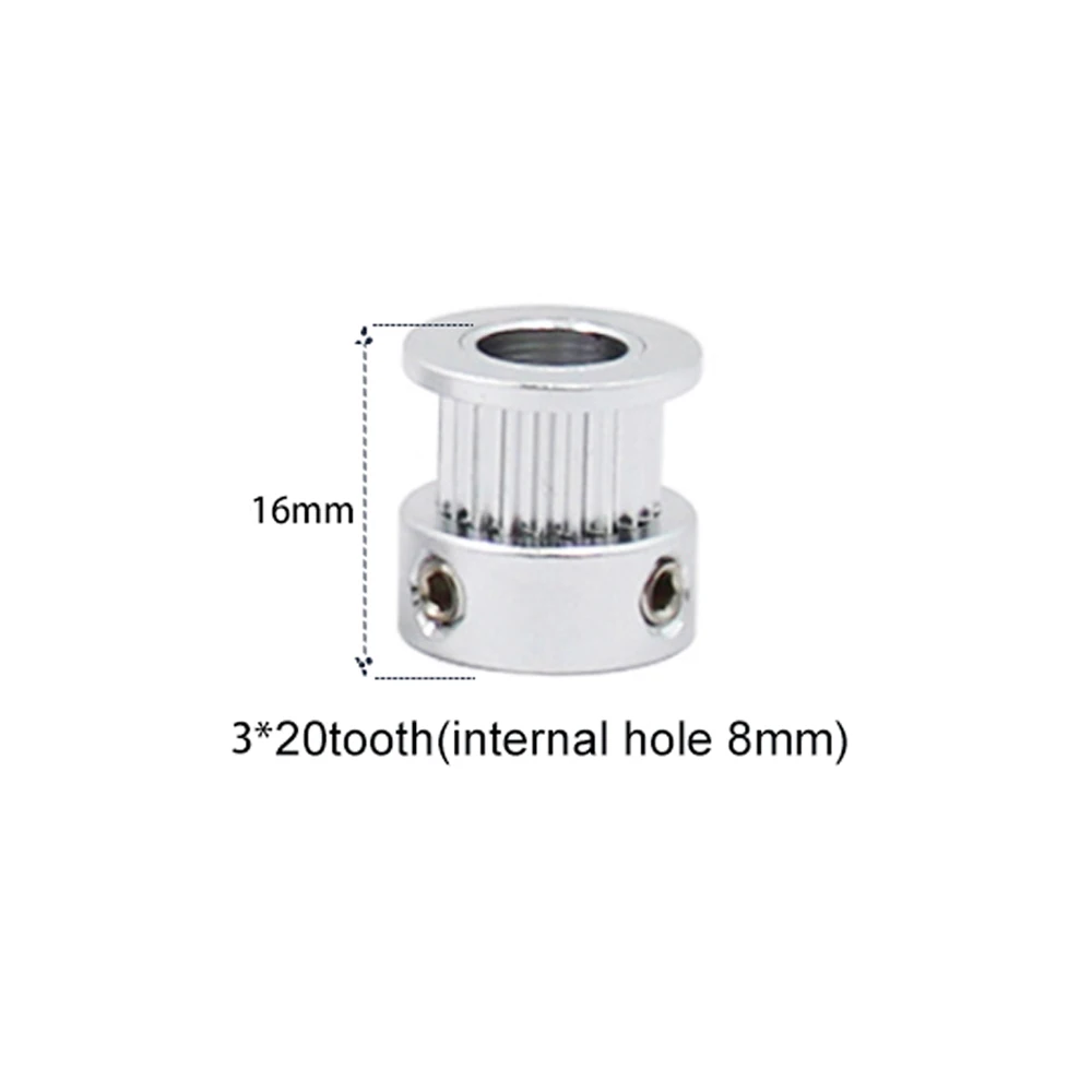 Gt2 зубчатый шкив 6 мм пропускная способность gt2 16 Зуб 20 зубчатый шкив детали 3d принтера - Цвет: ID8mm ht16mm 20tooth
