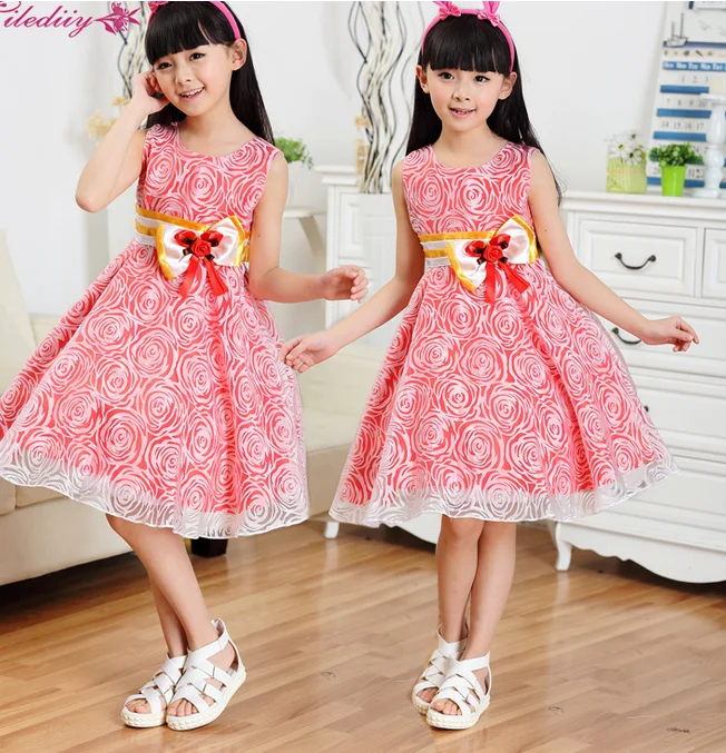 

Super quality 2016 new print Butterfly Girl Dress Casual dress brand children baby clothes girls party dresses