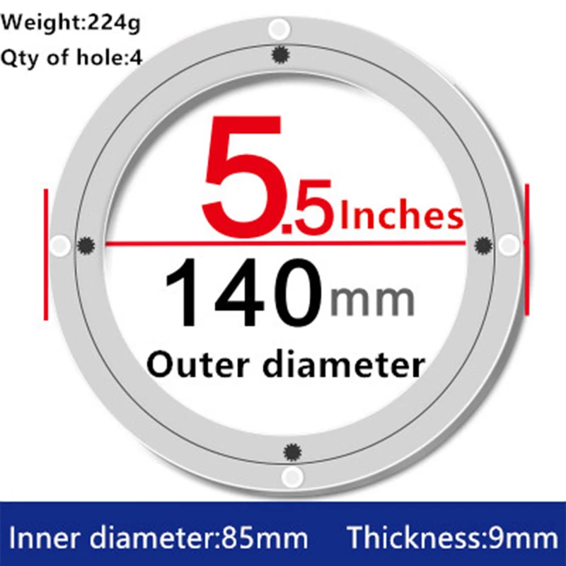 

2pcs 5.5 inches 14cm Small Lazy Susan Turntable Dining Table Swivel Plate of Aluminium Alloy Material for Kitchen Furniture