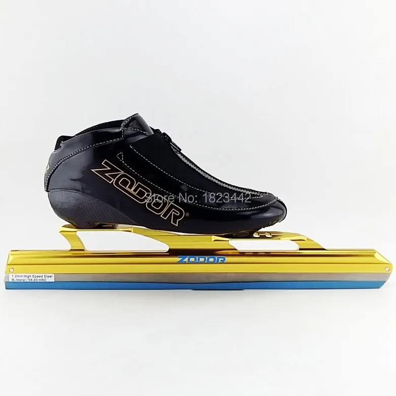 Ice speed Skate ice ZODOR Катание на коньках ботинки из углеродного волокна длинный трек Катание на коньках обувь дислокация ice skate blade 380 мм 410 мм 430 мм