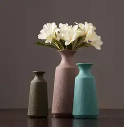 Nordic современный керамический творческий ваза home decor ремесел украшения комнаты объект пастырской сушеные цветы ваза горшок фарфоровые
