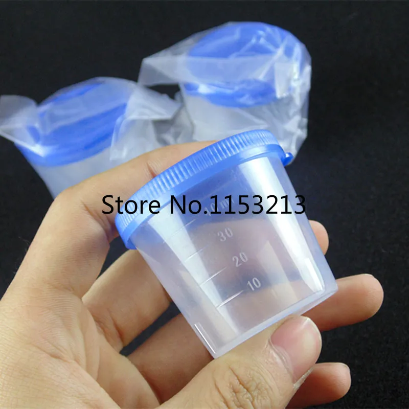 

50pcs/bag 40ml Plastic vials Hand press cover Plastic Urine Cup Excrement Test Cup sputum cup EO-Steriled with individal package