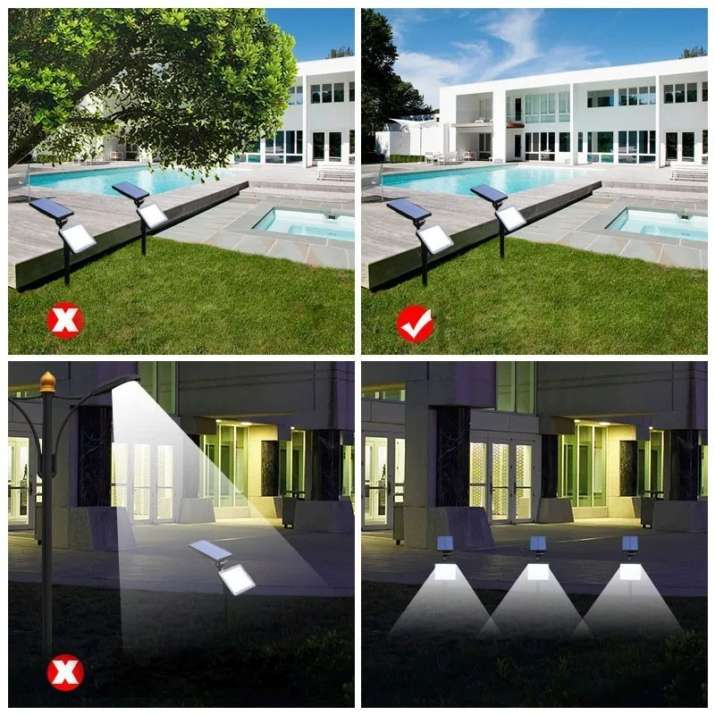 Sensor de Movimento Iluminação ao ar Ip56 à Prova Dcoo Energia Solar Projetor Jardim Gramado Paisagem Lâmpada Livre Dwaterproof Água Pátio Caminho Parede 48led 14 ar livre ip56 à prova dwaterproof água pátio caminho lâmpada parede