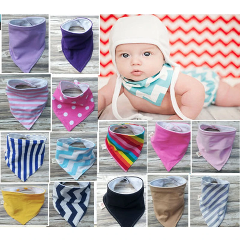 DreamShining Striped Baby Bibs Cotton Bandanas Feeding Care Baby Saliva Towel Apron Newborn Burp Cloths Children Infant Scarf 2 layers newborn cartoon colorful baby boy girl bibs infant soft cotton toddler animal burp cloth waterproof saliva scarf towel