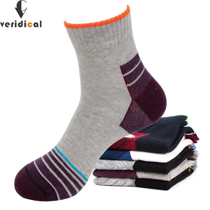 

VERIDICAL 100 cotton man short compression socks fashions meia masculina 5 pairs/lot work weed socks gifts for men Fit EU39-45
