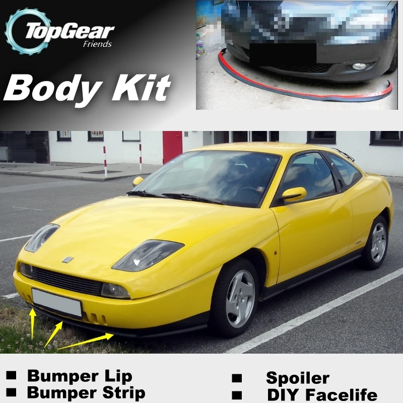 Бампер для губ дефлектор губ для Fiat Coupe передний спойлер юбка для TopGear вентиляторы Тюнинг автомобиля/комплект кузова/полоса