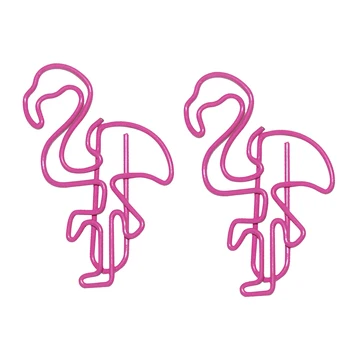 

FangNymph Mini Flamingo Bookmark Planner Paper Clip Metal Bookmarks for Book Stationery 10Pcs School Office Supplies