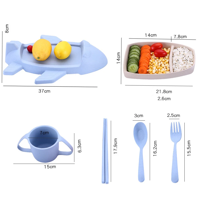 Автомобиль самолет мультфильм контейнеры для детского питания бамбуковое волокно ребенка кормления бенто панель обшивки чашки набор детский коврик для посуды чаша подарок