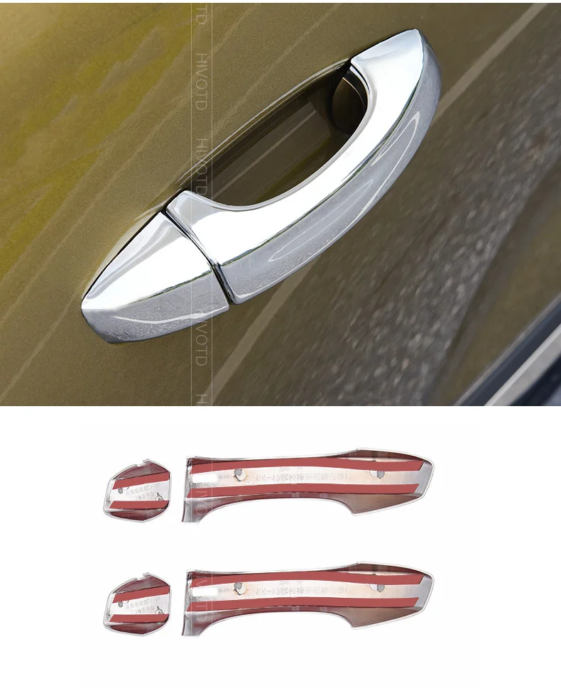 Hivotd для Skoda Kodiaq шкода кодиак ABS Хромированная дверная ручка Крышка отделка наружные части хромированная отделка авто аксессуары,автотовары