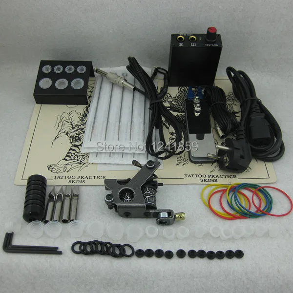 

Complete Beginner Tattoo Kit Set Tattoo Machine Gun Power Supply Needle Grip Tip Combo Kit Set Supply TKS122#