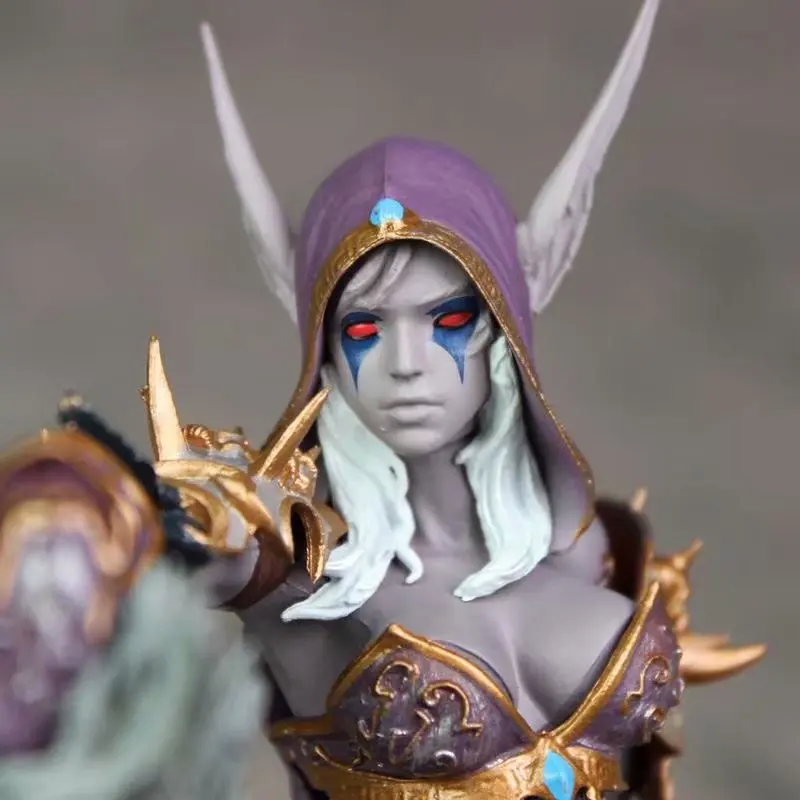 Аниме 23 см Sylvanas Windrunner стрельба из лука королева ПВХ фигурка модель с базой для детей подарок на день рождения