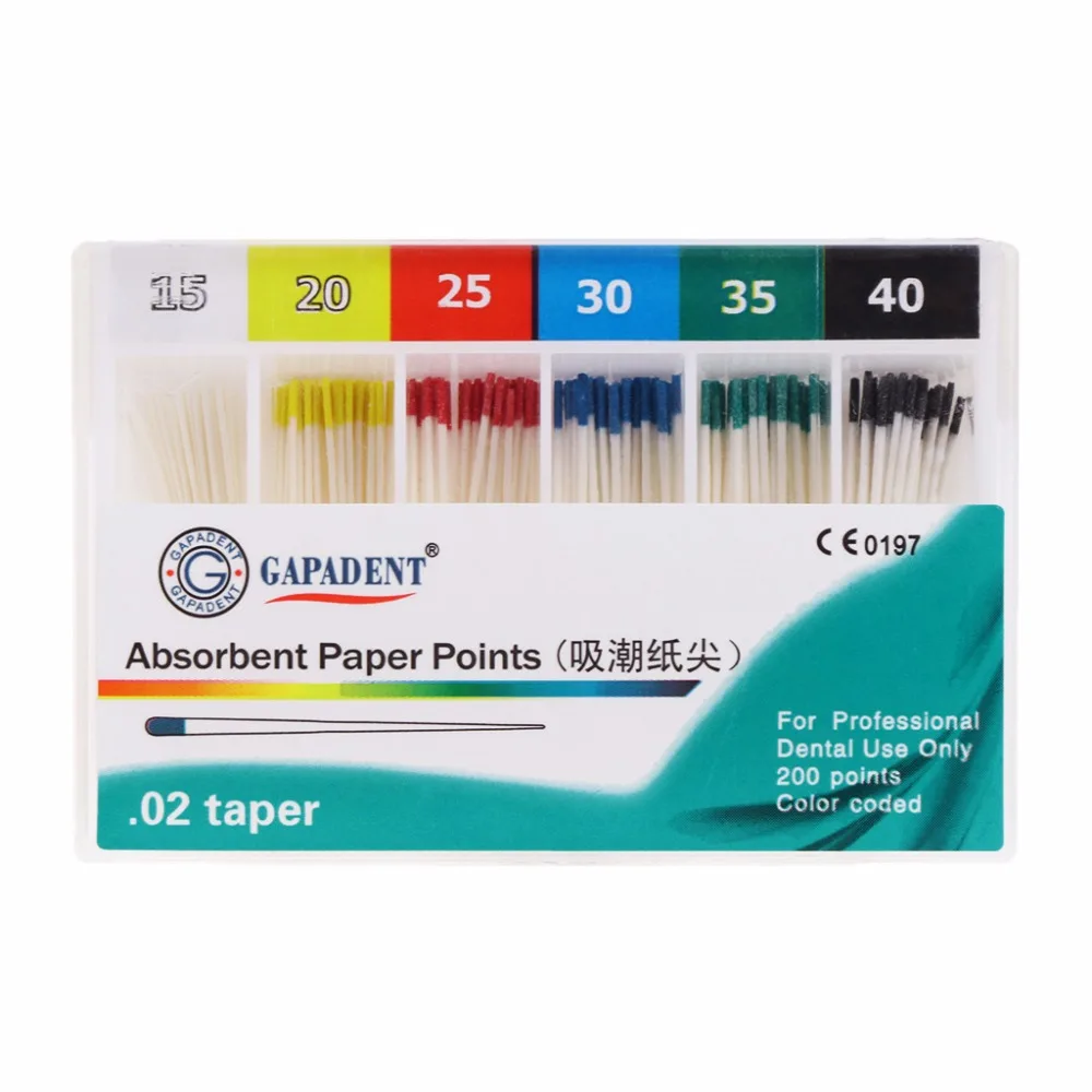 Buy 200Pcs Dental Absorbent Paper Points Sterile Mixed