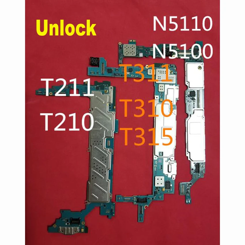 

Tested Full Work Unlock Motherboard For Samsung Galaxy T311 T310 T315 T210 T211 T805 T800 T700 N5100 N5110 N8000 Mainboard