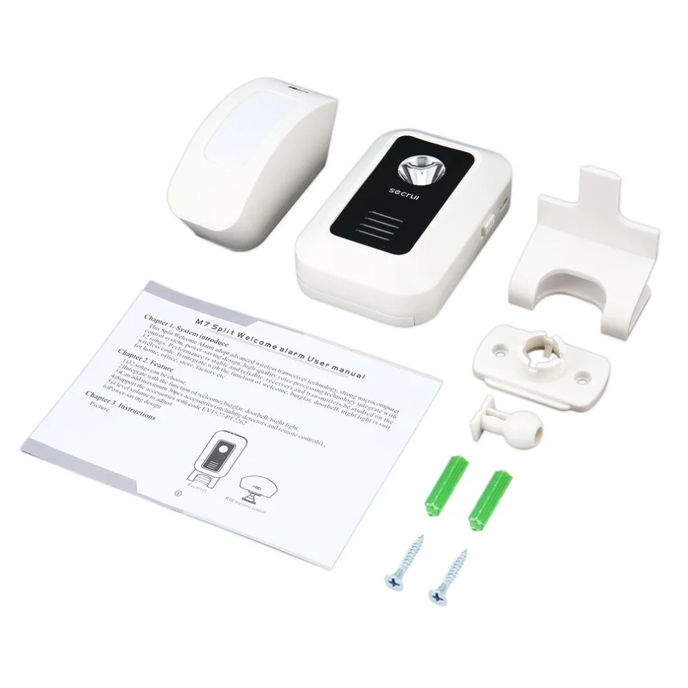 

Securi M7 Split Wireless Greeting Device Welcome Doorbell Alarm with Smart Motion Sensor Curtains Infrared Motion Detector