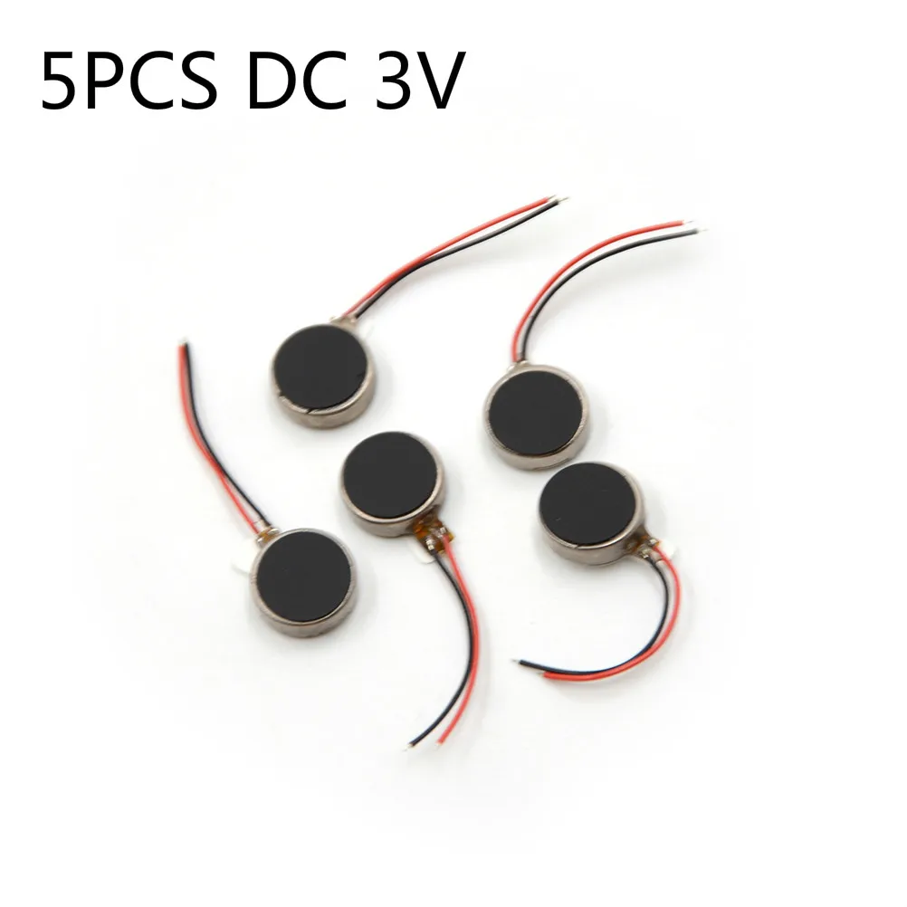 

5x DC 3V 70mA 12000 RPM For Phone Coin Flat Vibrating Vibration Motor Vibration Motor For Pager Phone Mobile Dcore Tool Tools