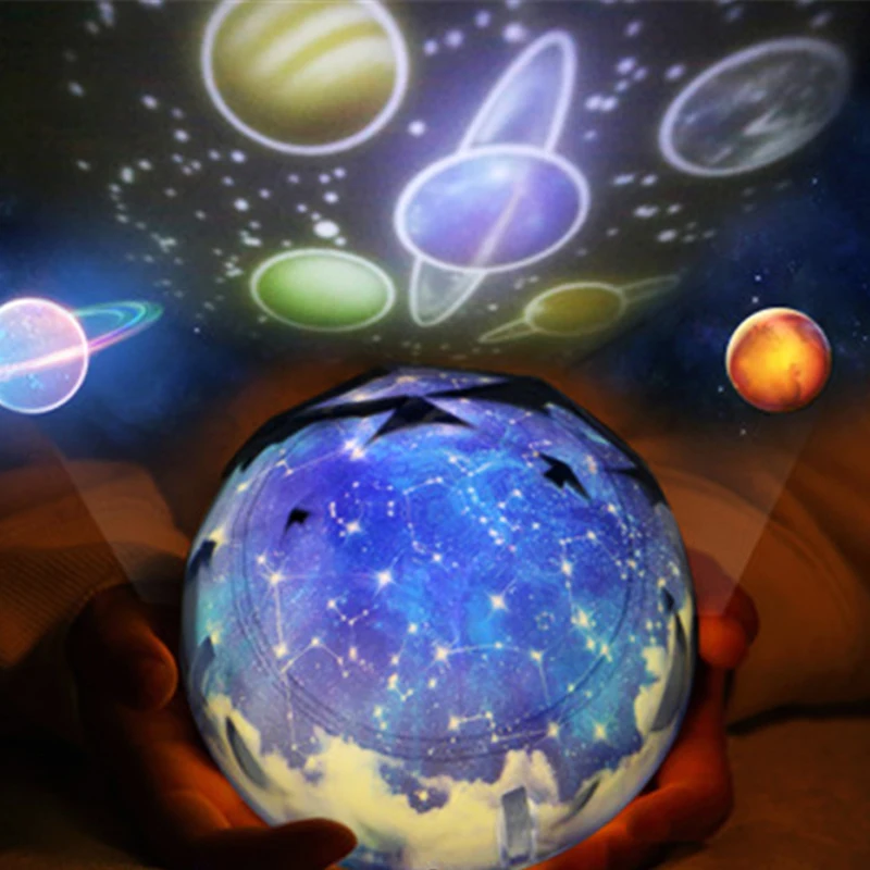 Созвездие светящиеся игрушки планета Магия Метеор Музыкальный проектор детский ночной Светильник для сна вращающаяся Вселенная Звездное небо Проектор лампа