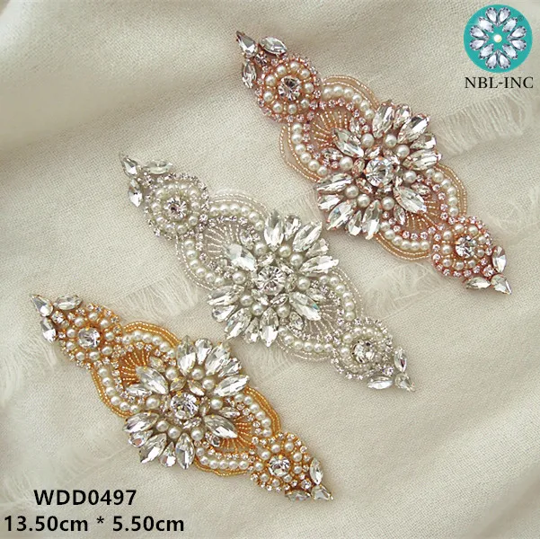 10 шт.) Апликация с кристаллами для свадебных платьев DIY утюг на WDD0497