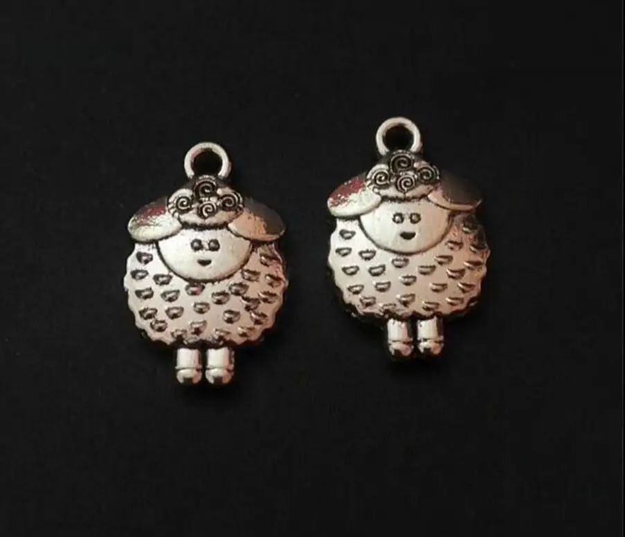 

8 pcs Antique Silver Alloy Jewelry Accessories 3D Baby sheep Charms Sheep Pendant DIY Handmade Craft 20x12mm